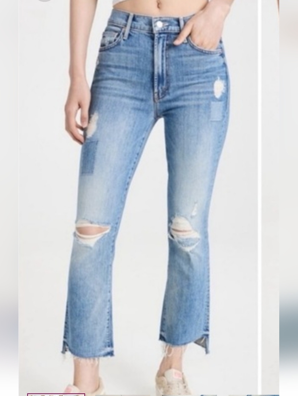 Mother Superior The Insider Crop Step Fray Jeans Holy Melancholy 27 Distressed